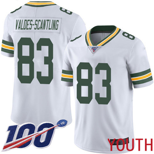 Green Bay Packers Limited White Youth 83 Valdes-Scantling Marquez Road Jersey Nike NFL 100th Season Vapor Untouchable